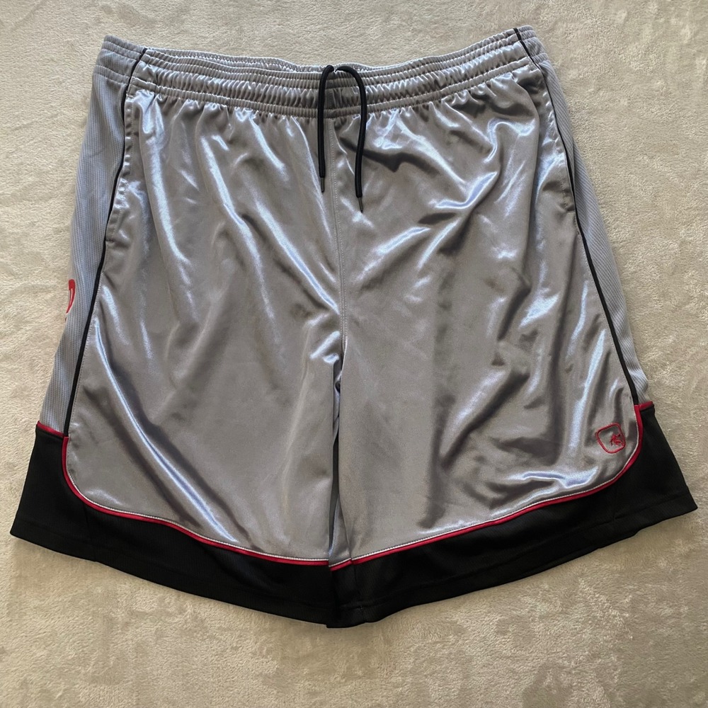AND1 Mens Basketball Shorts Silver Black Red Athletic Mesh Gym 3XL